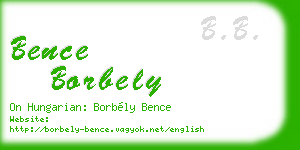 bence borbely business card